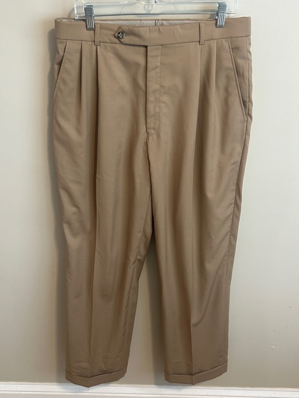 Neiman Marcus Designer Collection Super 120s Wool Pants Cuffed Size 34